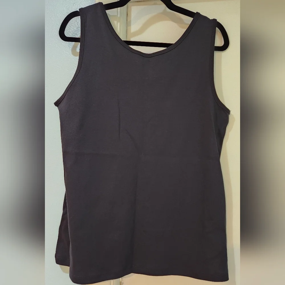 Women's Lands End Black Tank Top, Size L - Picture 6 of 7